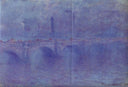 Waterloo Bridge, Effect of Fog by Claude Monet — hand-painted landscape oil painting reproduction on canvas