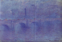 Waterloo Bridge, Effect of Fog by Claude Monet — hand-painted landscape oil painting reproduction on canvas