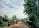 Way to Sèvres by Camille Corot — hand-painted architectural oil painting reproduction on canvas