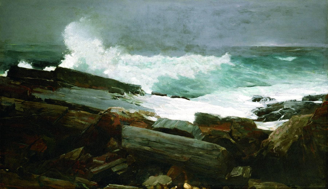 Weatherbeaten by Winslow Homer — hand-painted landscape oil painting reproduction on canvas