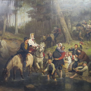 Wedding Procession through the Forest by Adolph Tidemand — Oil Painting Reproduction