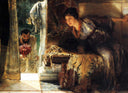 Welcome Footsteps by Sir Lawrence Alma-Tadema — hand-painted portrait oil painting reproduction on canvas