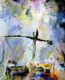 Well Sweep (Watering at the Well Sweep) by Vilmos Aba-Novak — colors oil painting wall art, Expressionism