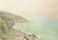 Welsh Coast in the fog by Alfred Sisley — hand-painted botanical oil painting reproduction on canvas