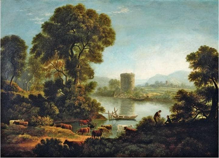 Welsh Landscape by John Glover — hand-painted landscape oil painting reproduction on canvas