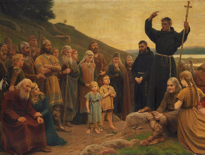 Anskar Converting the Vikings to Christianity, 826 AD in study