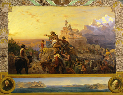 Westward the Course of Empire Takes Its Way (mural study for U.S. Capitol) in hallway