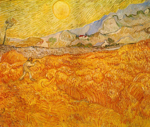 Wheat Field behind Saint-Paul Hospital with a Reaper - Vincent van Gogh