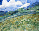 Wheatfield with Mountains in the Background by Vincent van Gogh — hand-painted botanical oil painting reproduction on canvas