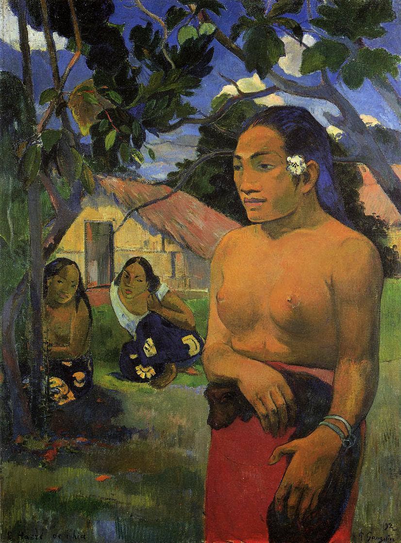 Where are you going? by Paul Gauguin — hand-painted botanical oil painting reproduction on canvas