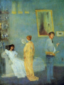 Whistler in his studio by James McNeill Whistler — hand-painted portrait oil painting reproduction on canvas
