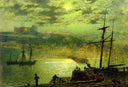 Whitby from Scotch Head by John Atkinson Grimshaw — hand-painted landscape oil painting reproduction on canvas