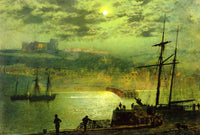 Whitby from Scotch Head by John Atkinson Grimshaw — hand-painted landscape oil painting reproduction on canvas