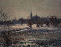 White Frost by Gustave Loiseau — hand-painted botanical oil painting reproduction on canvas