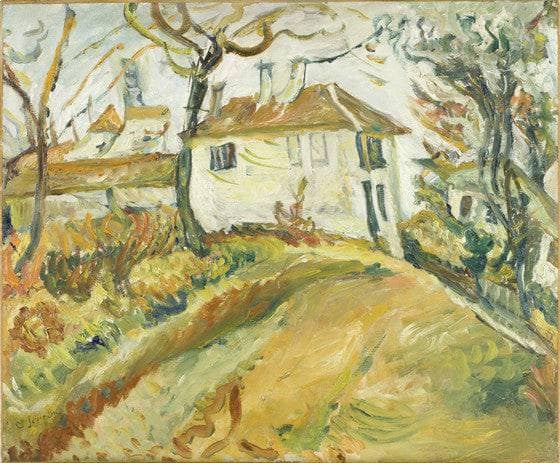 White House on a Hill by Chaim Soutine — hand-painted landscape oil painting reproduction on canvas