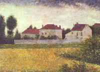 White Houses, Ville d'Avray by Georges Seurat — hand-painted landscape oil painting reproduction on canvas