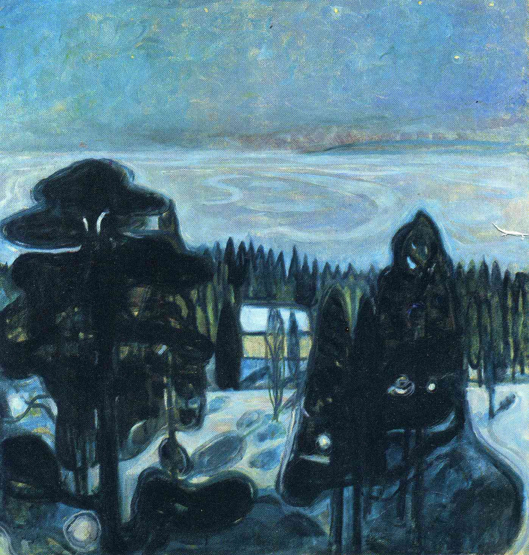 White Night by Edvard Munch — hand-painted landscape oil painting reproduction on canvas
