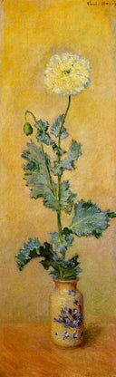 White Poppy by Claude Monet, flower oil painting wall art, Impressionism