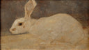 White Rabbit by Jan Mankes — rabbit oil painting wall art, Symbolism