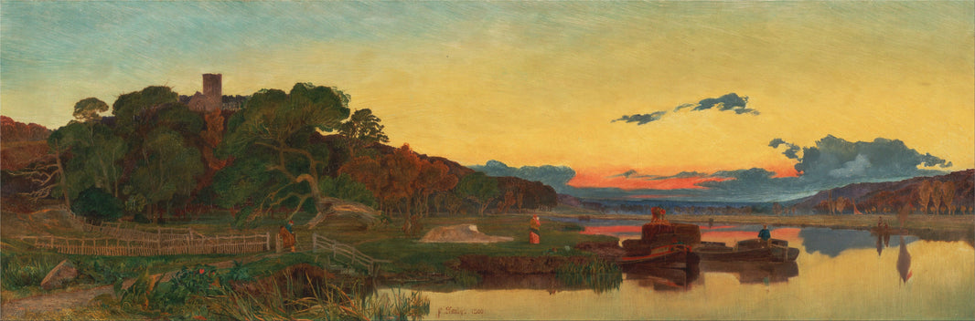 Whitlingham, Norfolk by Frederick Sandys, hand-painted landscape oil painting reproduction on canvas