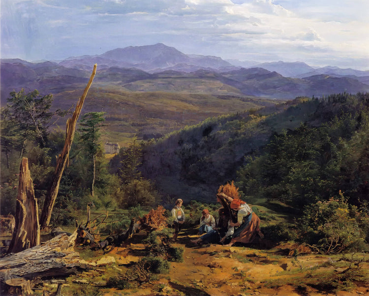 Wienerwald landscape with Wildegg castle - Ferdinand Georg Waldmüller