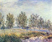 Wiese By by Alfred Sisley — hand-painted botanical oil painting reproduction on canvas