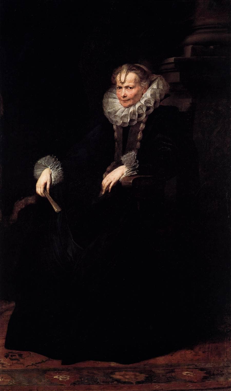 Wife of an Aristocratic Genoese by Anthony van Dyck — hand-painted portrait oil painting reproduction on canvas