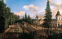 Wilanów Palace as seen from north east by Bernardo Bellotto — hand-painted architectural oil painting reproduction on canvas
