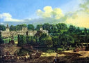 Wilanów Palace seen from the entrance by Bernardo Bellotto — hand-painted botanical oil painting reproduction on canvas