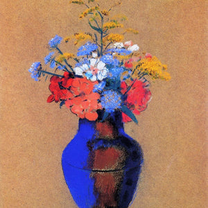 Wild Flowers in a Vase by Odilon Redon — Oil Painting Reproduction