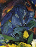 Wild Pigs (Boar and sow) by Franz Marc — hand-painted abstract oil painting reproduction on canvas