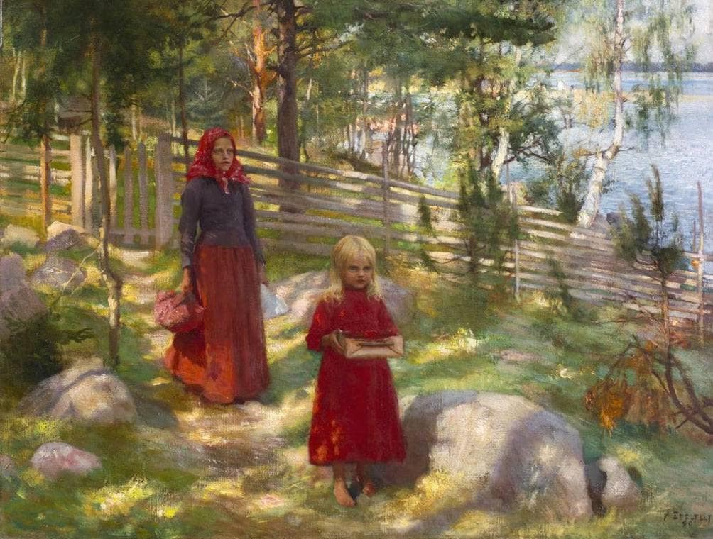 Wild Strawberries by Albert Edelfelt — hand-painted eco oil painting reproduction on canvas