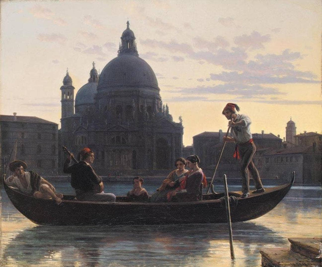 The Gondola Party, Venice by Wilhelm Marstrand — hand-painted cultural oil painting reproduction on canvas