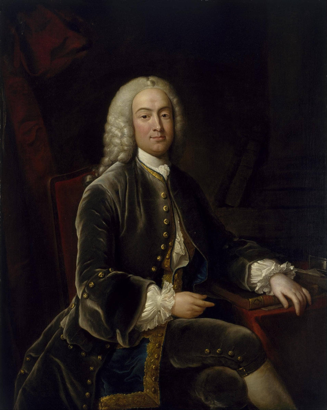 William Murray, 1st Earl of Mansfield by Jean-Baptiste van Loo — hand-painted portrait oil painting reproduction on canvas