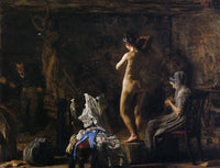 William Rush Carving His Allegorical Figure of the Schuykill River by Thomas Eakins — hand-painted cultural oil painting reproduction on canvas