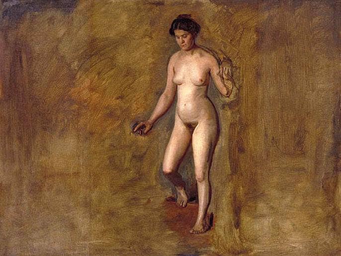 William Rush s Model by Thomas Eakins — hand-painted portrait oil painting reproduction on canvas