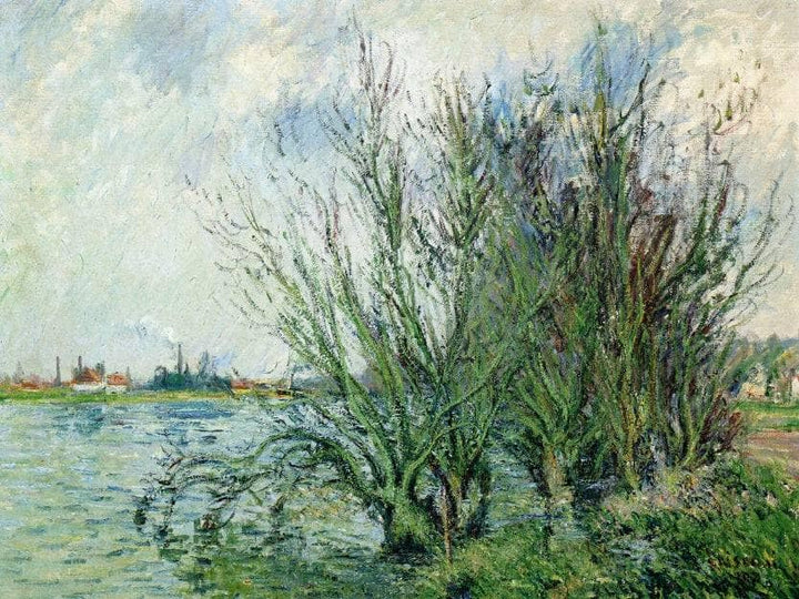 Willows, Banks of the Oise by Gustave Loiseau — hand-painted botanical oil painting reproduction on canvas