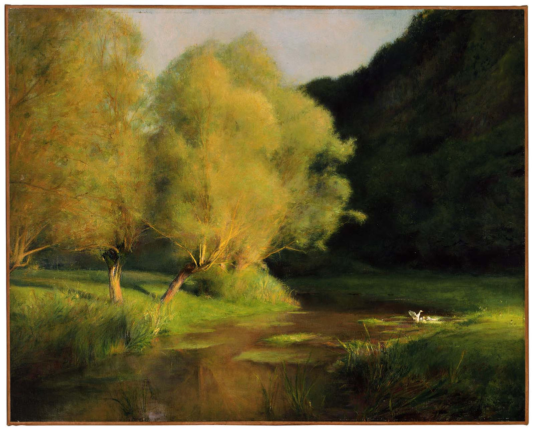 Willows by a Stream by Pascal Dagnan-Bouveret — hand-painted landscape oil painting reproduction on canvas