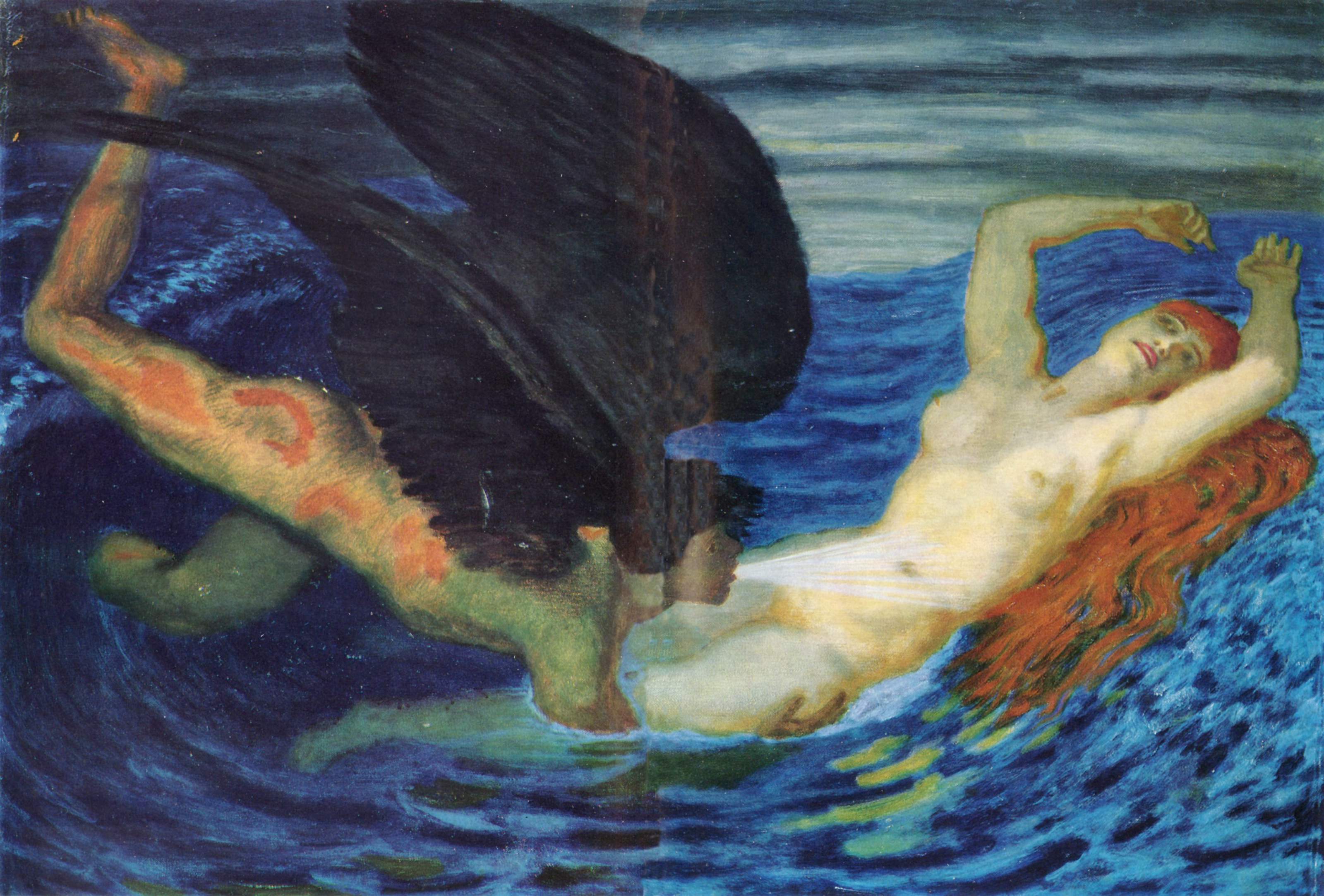 Wind and wave - Franz Stuck