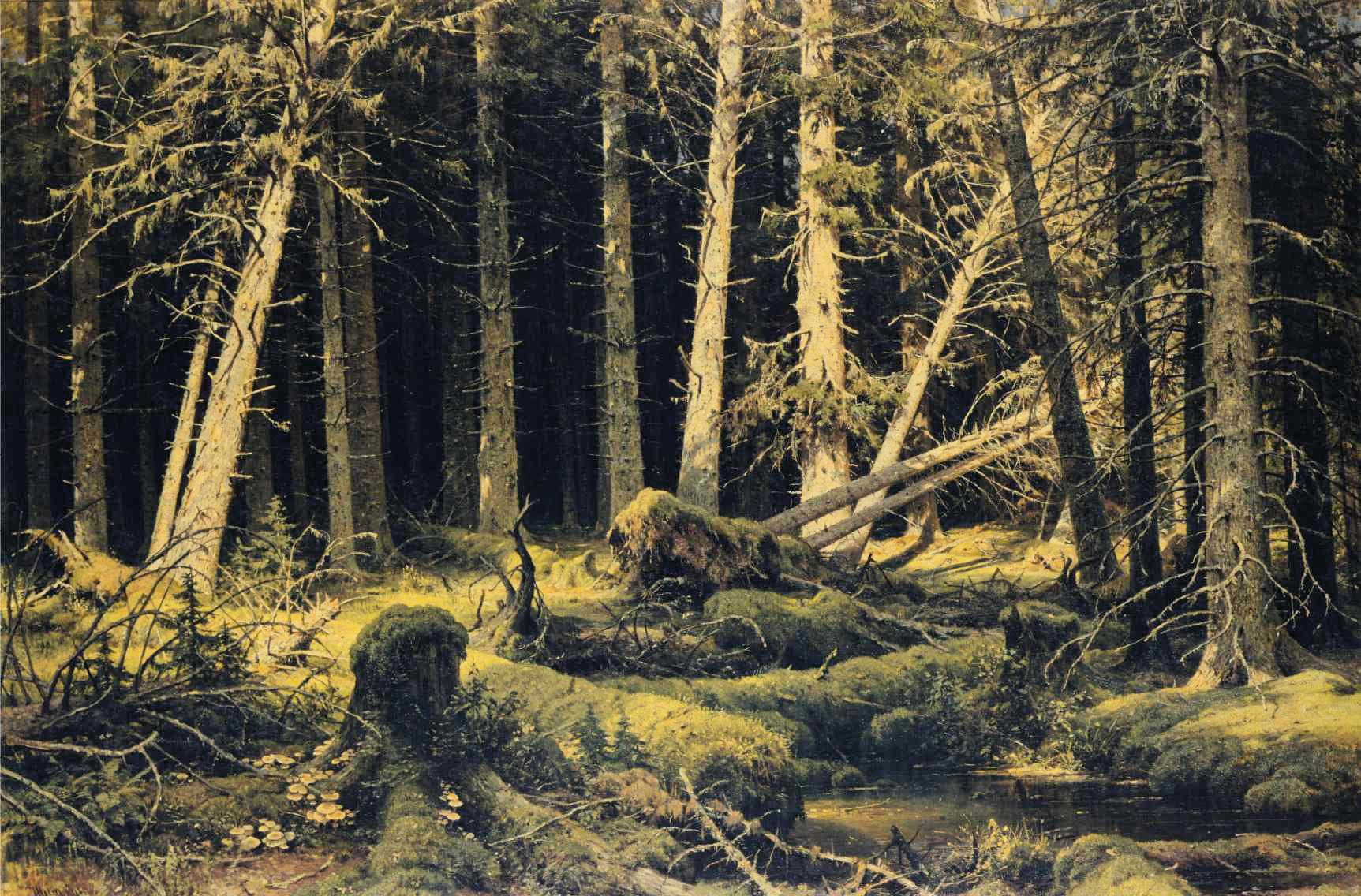 Wind Fallen Trees - Ivan Shishkin