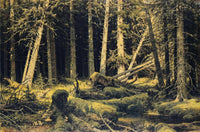 Wind Fallen Trees by Ivan Shishkin — hand-painted botanical oil painting reproduction on canvas
