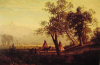 Wind River Mountains Nebraska Territory by Albert Bierstadt — hand-painted botanical oil painting reproduction on canvas