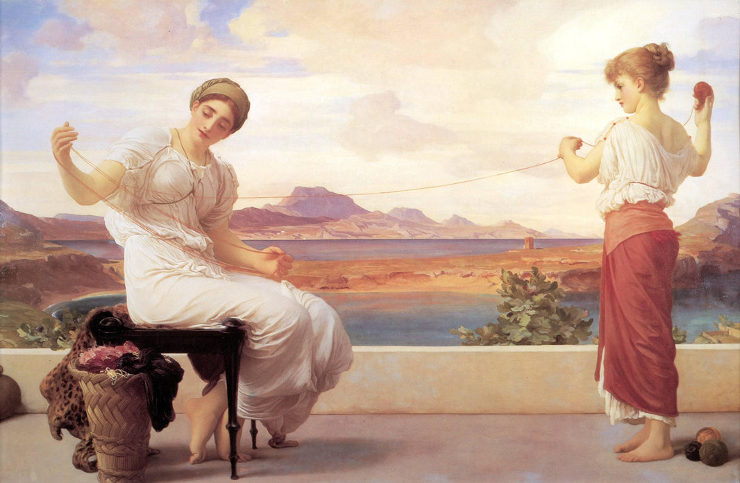 Winding the Skein by Frederic Leighton — hand-painted landscape oil painting reproduction on canvas