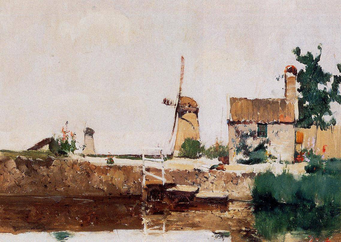 Windmills, Dordrecht - John Henry Twachtman