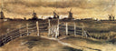 Windmils at Dordrecht by Vincent van Gogh, urban oil painting wall art, Realism