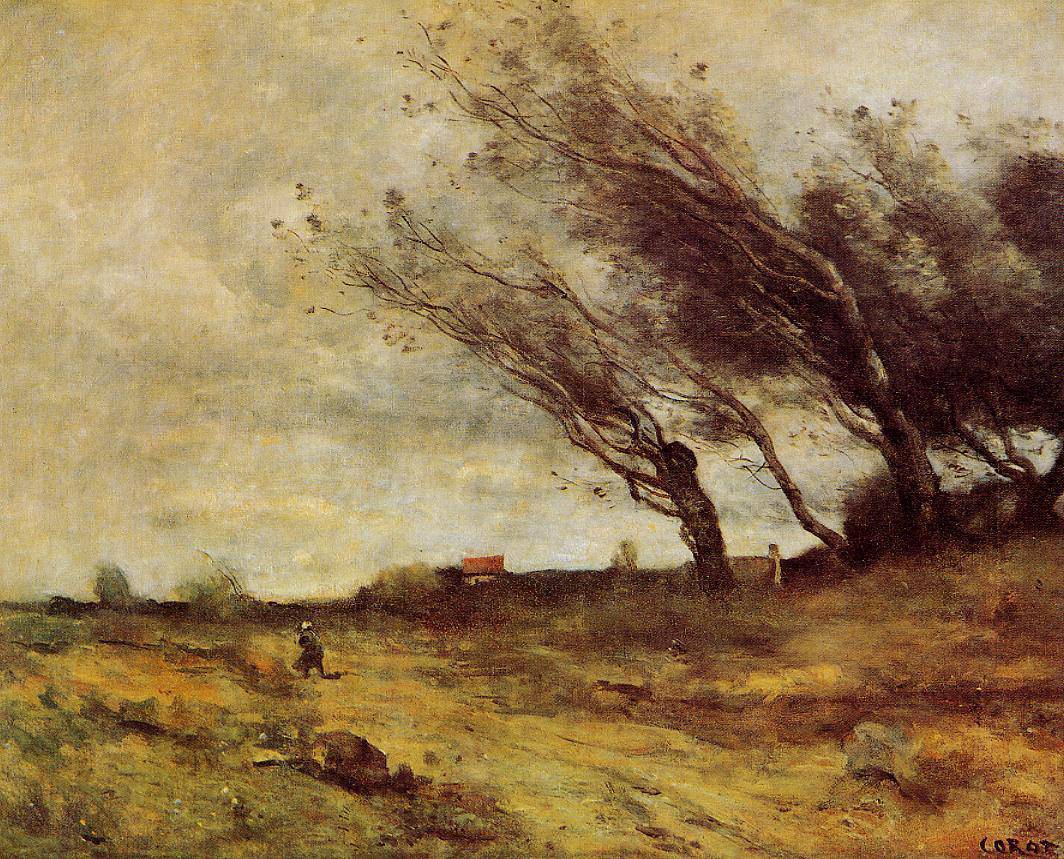 Windswept Landscape - Camille Corot