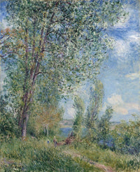 Windy Afternoon in May by Alfred Sisley — hand-painted botanical oil painting reproduction on canvas