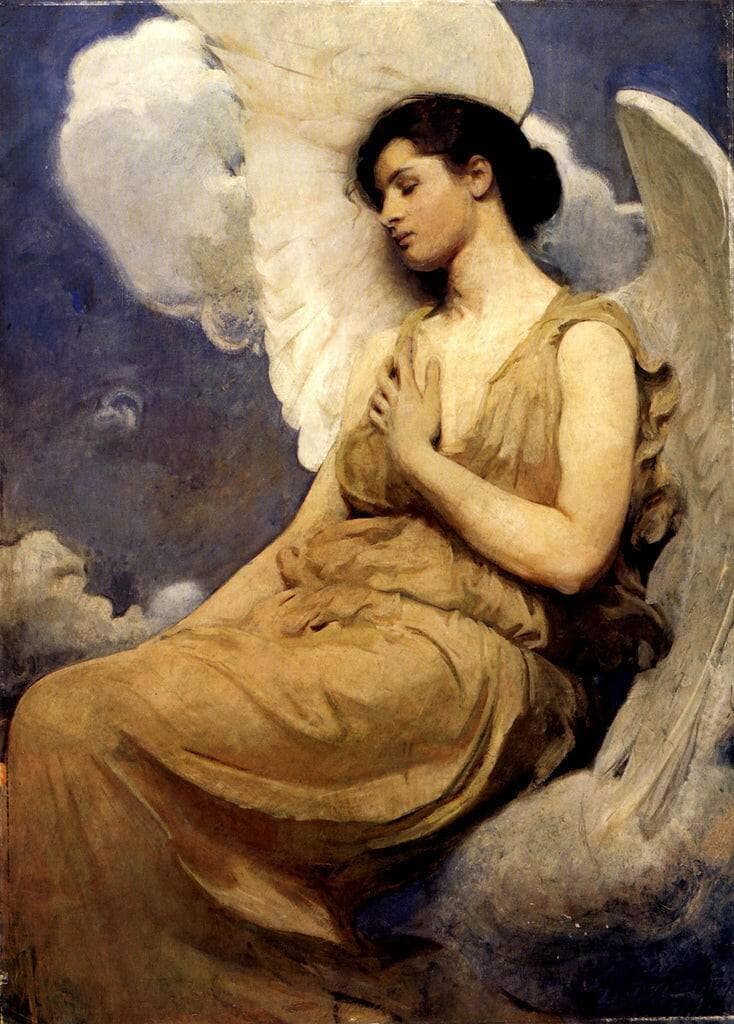 Winged Figure by Abbott Handerson Thayer — hand-painted portrait oil painting reproduction on canvas
