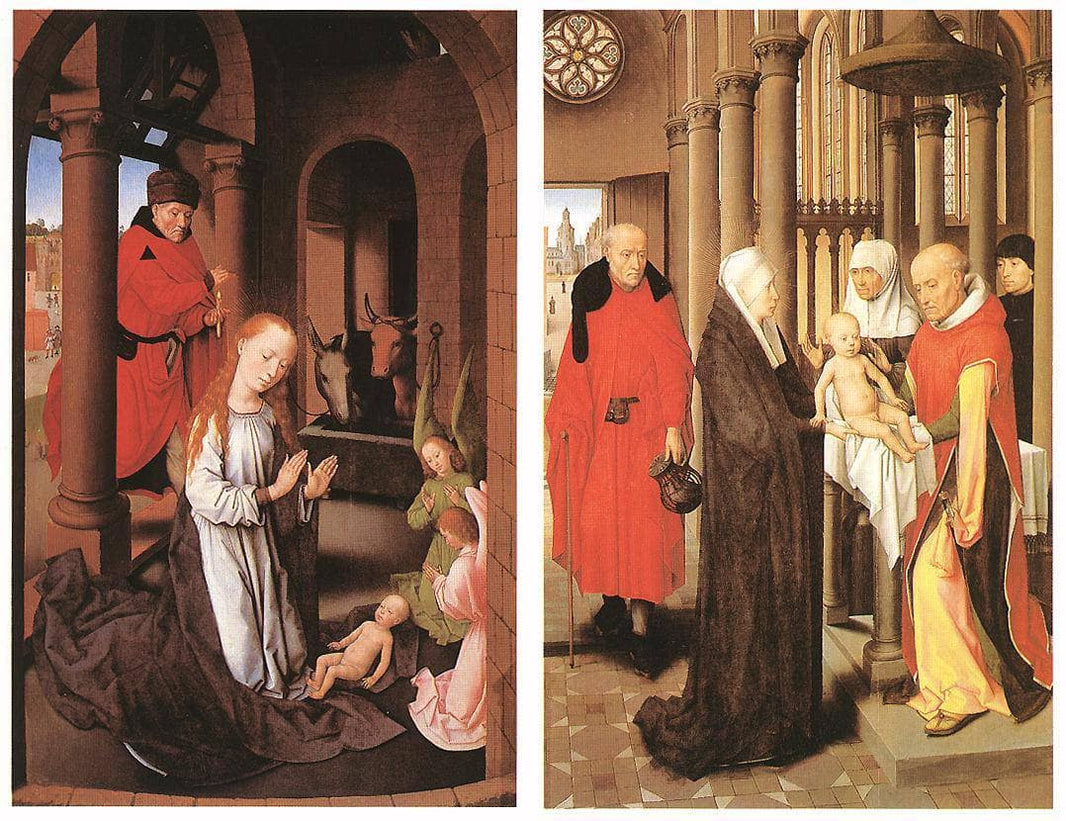 Wings of a Triptych by Hans Memling — hand-painted cultural oil painting reproduction on canvas
