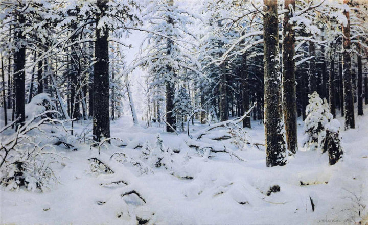 Winte by Ivan Shishkin — hand-painted botanical oil painting reproduction on canvas